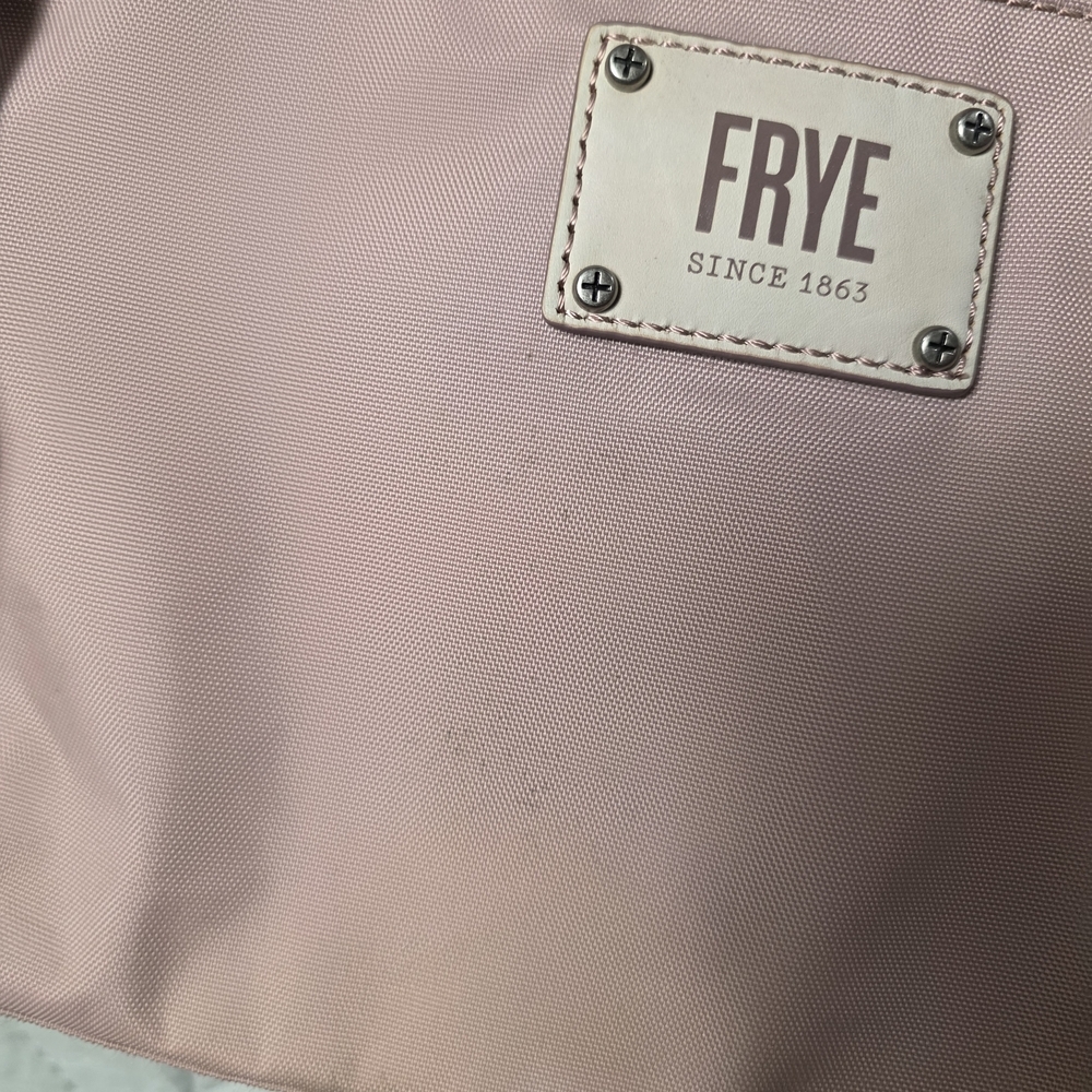 Frye Blush Pink Nylon Tote with Light Leather Handles - Picture 2 of 13